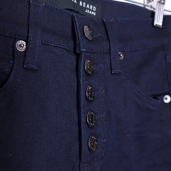 VERONICA BEARD Debbie Ankle Skinny High Rise Jean Dark Wash Button Fly Womens 24 - Picture 9 of 15